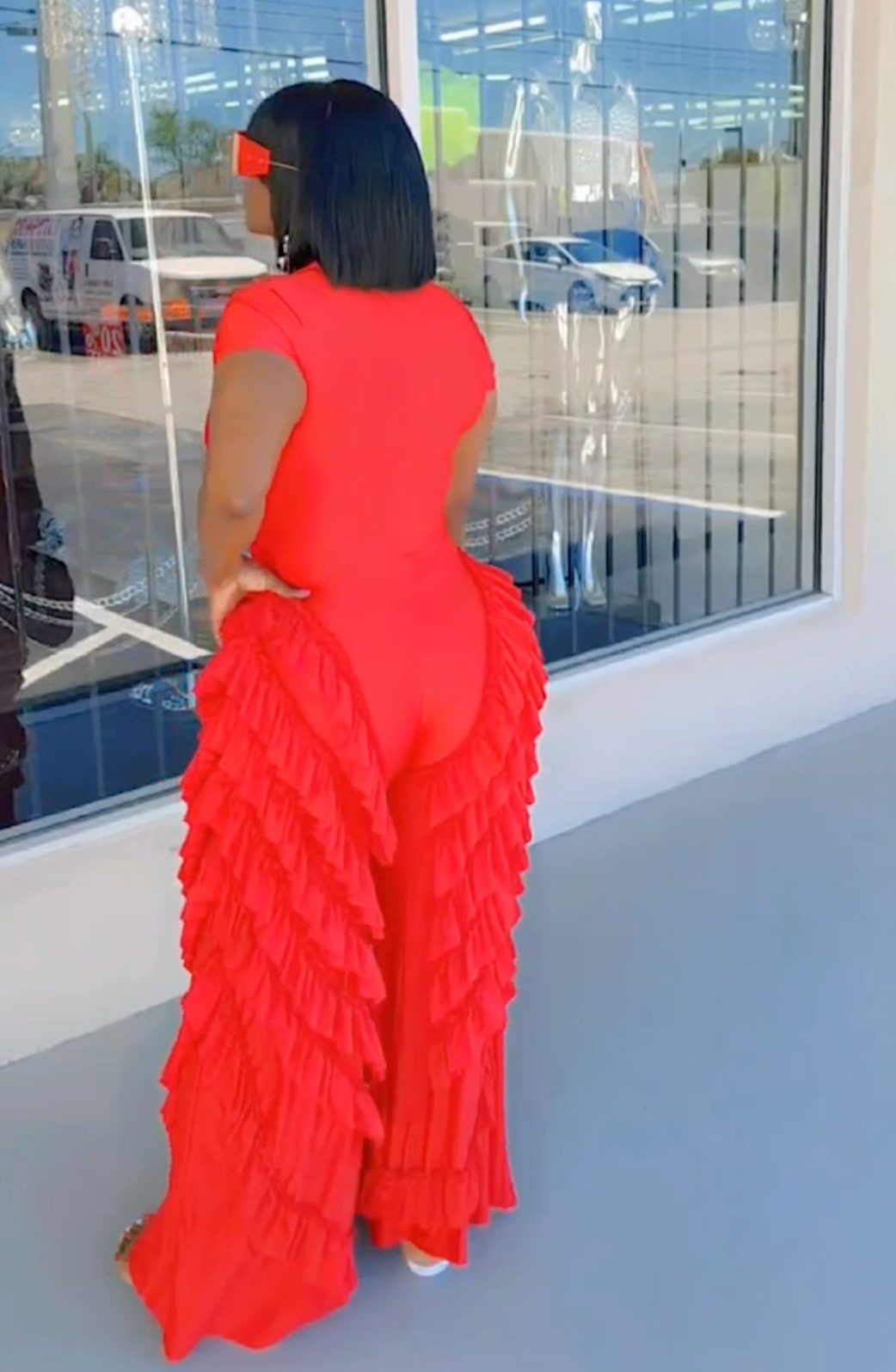 The Paris Hilton Jumpsuit (Red)