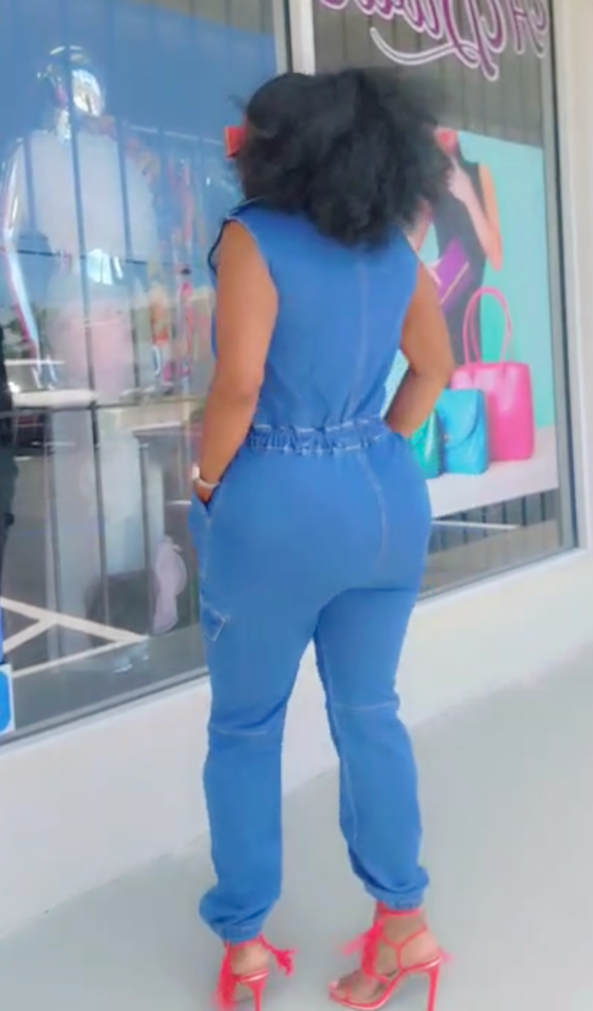I Am Woman Denim Jumpsuit