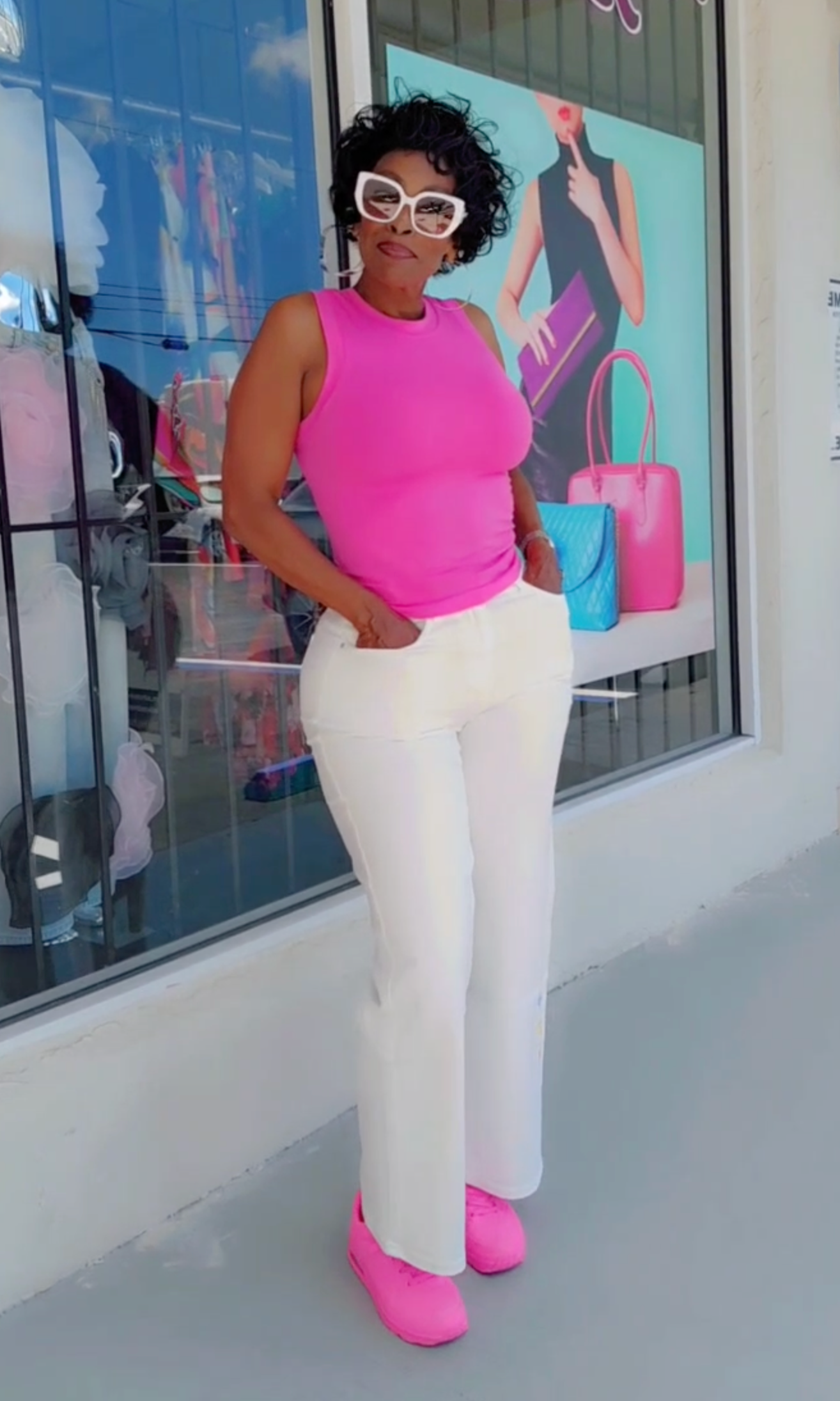 XL Colorful White Jeans
