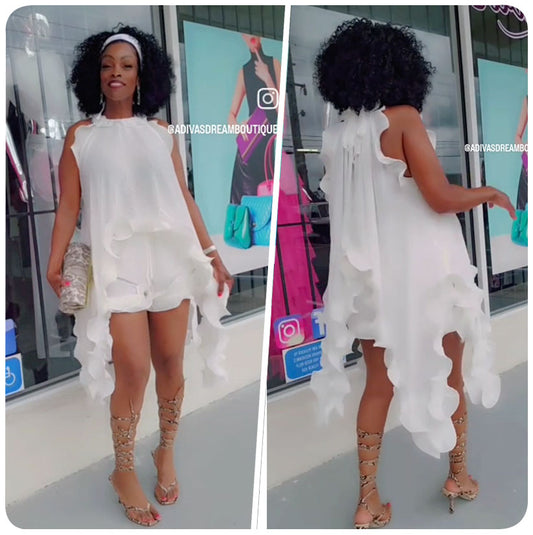 Bold & Beautiful 2-Piece Short Set (White)