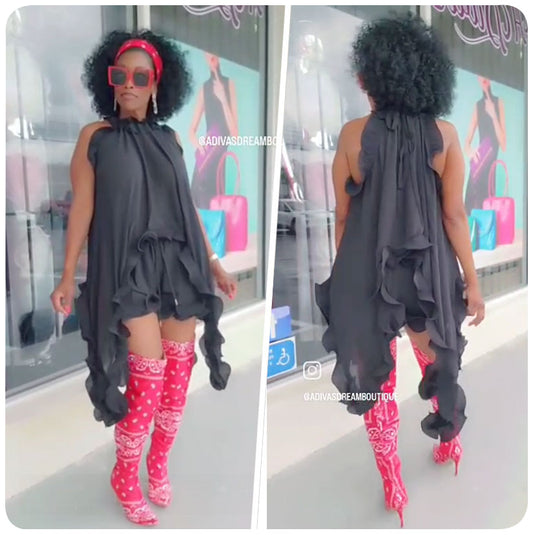 Bold & Beautiful Short Set (Black)