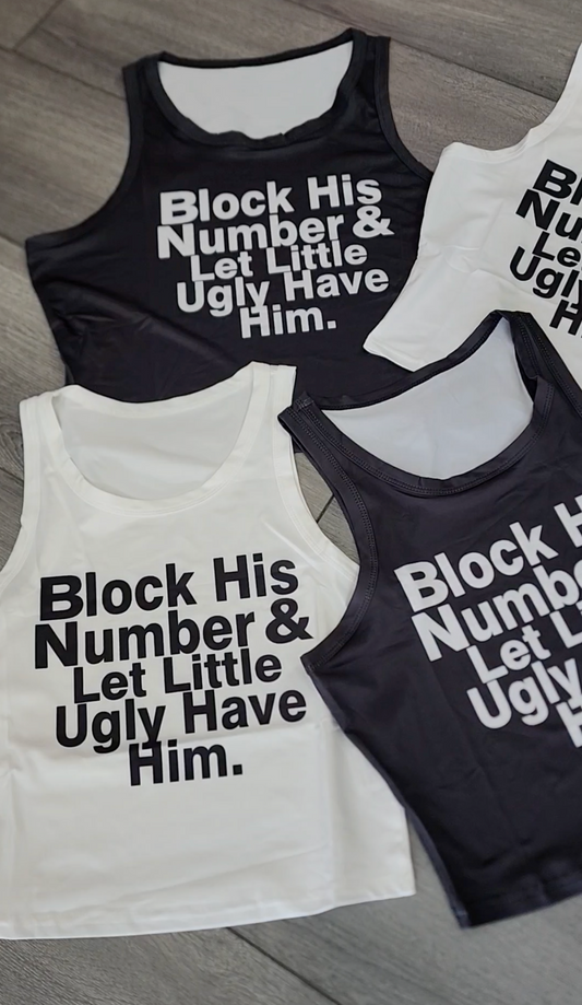 Black EM' Crop Tops (White/Black)