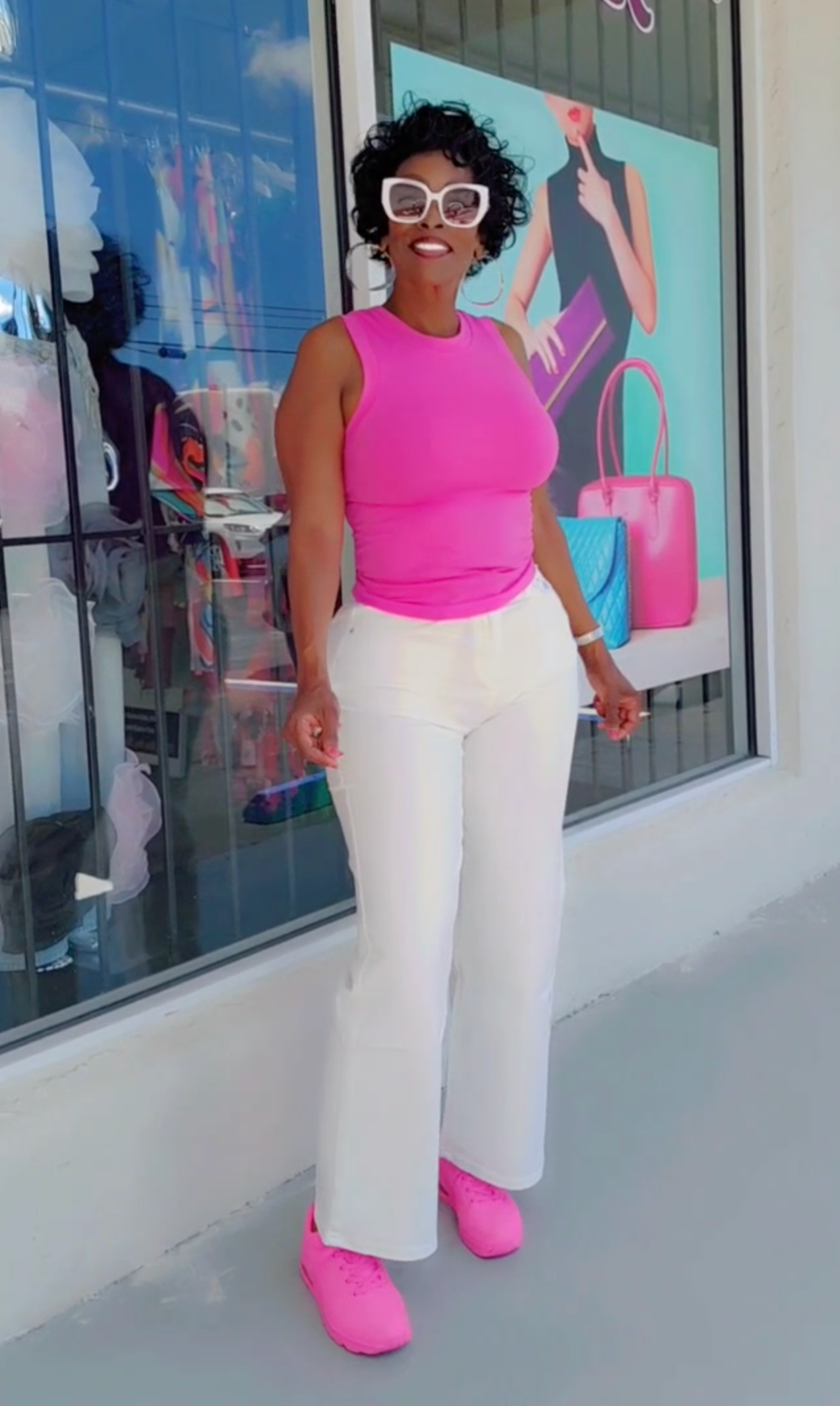 XL Colorful White Jeans