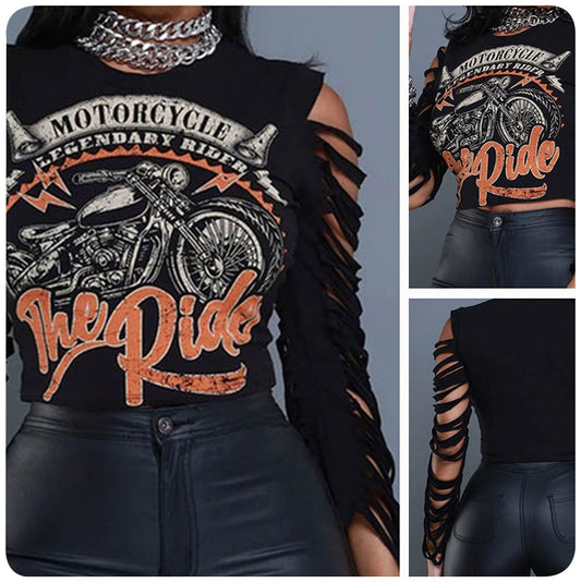 Biker Babe Graffiti Shirt