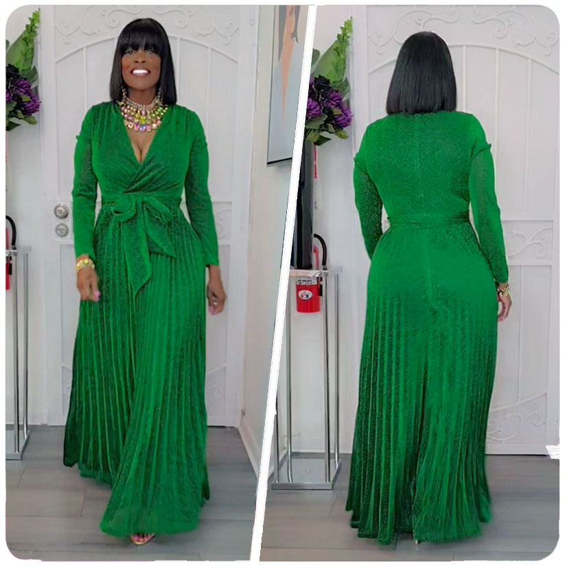 A Night Out Emerald Maxi Dress
